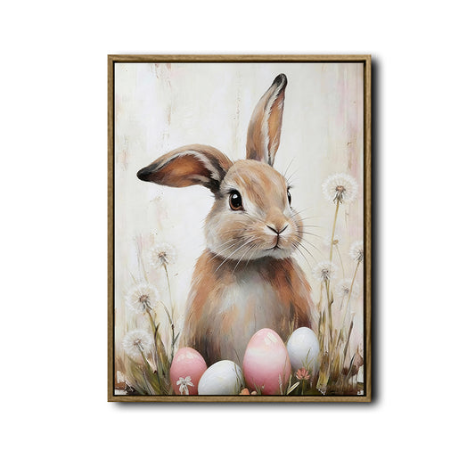 Bunny Dandelion Easter Egg Canvas Print