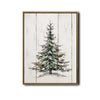 Rustic Christmas Tree Framed Wall Art Wooden Plank Farmhouse Print