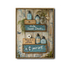 Hello Sweet Cheeks Butterfly Floral Rustic Funny Bathroom Framed Wall Art