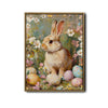 Bunny Pastel Easter Eggs Wildflower Meadow Canvas Wall Art