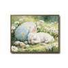 Sleeping White Bunny Easter Canvas Wall Art