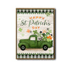 St Patrick's Day Green Truck Canvas Print