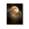Full Moon Starry Night Sky Canvas Wall Art Celestial Home Decor