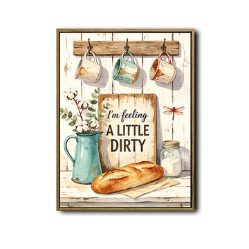 Farmhouse Funny Kitchen Quote Framed Wall Art Print