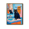 Wash Your Paws Black Cat Bathroom Canvas Wall Art