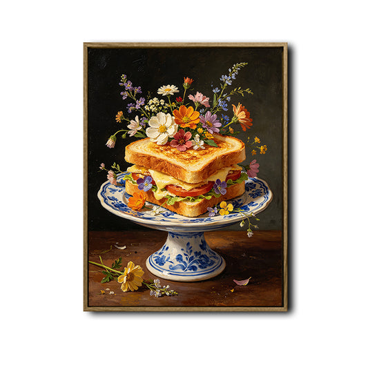 Vintage Sandwich Wildflower Still Life Framed Wall Art Print