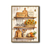Rustic Sunflower Kitchen Shelf Wall Decor Canvas Print