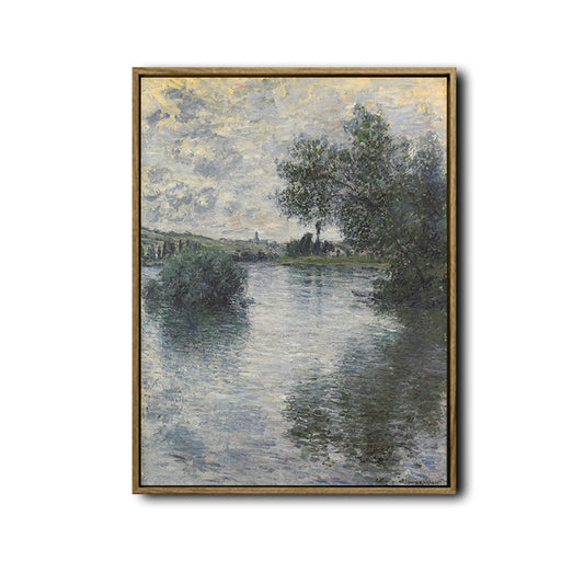 Vintage Monet River Scene Canvas Wall Art