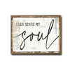 Then Sings My Soul Framed Wall Art Rustic Farmhouse Christian Hymn Print