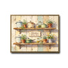 Rustic Herb Plant Kitchen Shelf Wall Decor Canvas Print