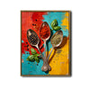 Colorful Herb & Spice Spoon Kitchen Wall Decor Canvas Print
