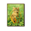 Cute Kitten Shamrock St Patrick Canvas Print