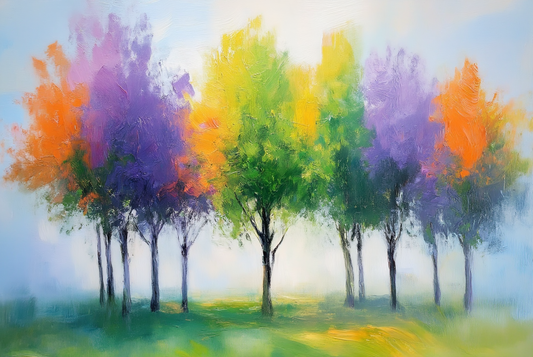 Dreamy Colorful Forest