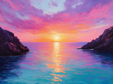Sunset At Sea