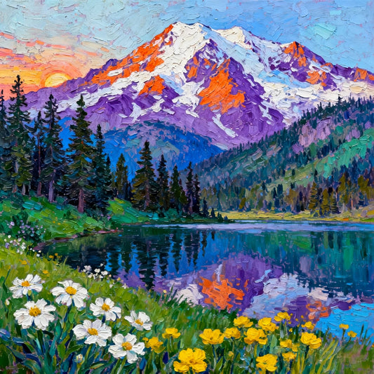 Snow Mountain and Lake