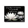 Every Day Is A New Beginning Framed Wall Art White Lotus Motivational Zen Print