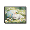 Sleeping White Bunny Easter Canvas Wall Art