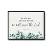 Joshua 24:15 Framed Christian Wall Art As For Me And My House Eucalyptus Scripture Print
