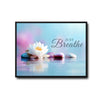 Serene Lotus Zen Canvas Poster, Soft Pastel Water Reflection Motivational Quote Artwork for Yoga Room Bathroom Office Decor