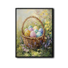 Easter Wicker Basket Colorful Eggs Wildflower Canvas Wall Art