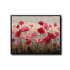Vibrant Poppy Field Framed Wall Art, Impressionist Floral Canvas Print