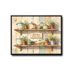 Rustic Herb Plant Kitchen Shelf Wall Decor Canvas Print