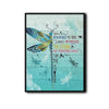 I Am The Storm Dragonfly Canvas Print, Inspirational Empowerment Teal Rustic Wall Art For Women
