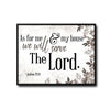 Joshua 24:15 Framed Wall Art As For Me And My House Neutral Botanical Scripture Print