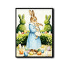 Mother Baby Bunny Easter Canvas Wall Art