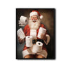 Funny Santa Holding Toilet Paper Rolls Framed Wall Art Christmas Decoration