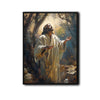 Inspirational Jesus Prayer Canvas Wall Art, Jesus With Open Uplifted Hands Garden Vintage Oil‑Style Religious Poster