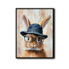 Hipster Bunny Portrait Canvas Print