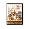 Rustic Bless This Kitchen Country Wall Decor Canvas Print