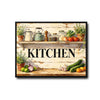 Rustic Kitchen Shelf Vegetable Canvas Wall Art