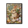 Bunny Pastel Easter Eggs Wildflower Meadow Canvas Wall Art