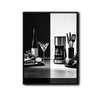 Black & White Split Kitchen Still Life Framed Wall Art Print