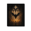 Gothic Bat Cathedral Window Candle Halloween Framed Wall Art Print