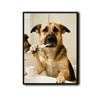Whimsical German Shepherd Bathroom Poster, Dog Brushing Teeth At Sink Print, Fun Wall Art for Dog Lovers