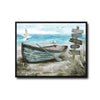 Nautical Vintage Boat Seagull Beach Quote Wall Canvas Art