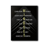 Mindset Motivational Canvas Print, Success Inspirational Quote Black Geometric Office Wall Art