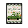 St Patrick's Day Green Truck Canvas Print