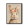 Floral Crown Rabbit Canvas Print