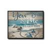 Coastal Sea Turtle Couple Wall Art with Inspirational Quote