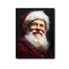 Vintage Santa Portrait Framed Wall Art Oil Painting Christmas Print