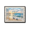Coastal Sea Turtle "Every Day Is A New Beginning" Window View Wall Art