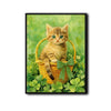 Cute Kitten Shamrock St Patrick Canvas Print