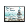 Serenity Prayer Framed Wall Art Beach Stacked Stones Butterfly Inspirational Print