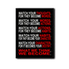 Inspirational Destiny Character Quote Framed Canvas Wall Art, Motivational Typography Wall Decor for Home & Workspace
