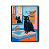Wash Your Paws Black Cat Bathroom Canvas Wall Art