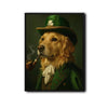 St Patrick's Day Golden Retriever Canvas Print
